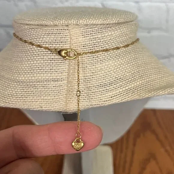 Brighton Trust Your Journey Crystal Golden Heart Necklace like new - Picture 7 of 8